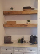 Online Designer Combined Living/Dining Any Length* Floating Shelves Reclaimed Wood