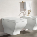 Online Designer Bathroom 562710R1 Villeroy & Boch La Belle 1.28 GPF Elongated Wall Mounted Wall Hung Toilets (Seat Included)