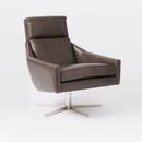 Online Designer Combined Living/Dining Austin Leather Swivel Armchair