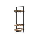 Online Designer Combined Living/Dining Rosso 6 Bottle Wall Mounted Wine Bottle & Glass Rack in Brown