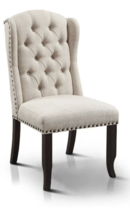 Online Designer Combined Living/Dining Rehoboth Tufted Wingback Side Chair in Beige (Set of 2)
