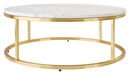 Online Designer Business/Office SMART ROUND MARBLE BRASS COFFEE TABLE