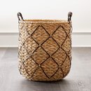 Online Designer Bedroom Emory Large Brown Leather Handle Basket