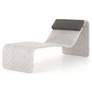 Online Designer Other Serena Coastal Beach Off White Woven Grey Cushion Outdoor Chaise Lounge