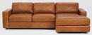 Online Designer Living Room Urban Leather 2-Piece Chaise Sectional
