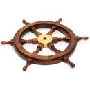 Online Designer Living Room Wilmington Ship Wheel Sculpture