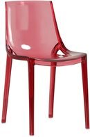 Online Designer Bedroom LRZS-Furniture Nordic Transparent Chair Acrylic Plastic Backrest Leisure Chair Simple Modern Dining Chair Crystal Chair Devil Ghost Chair (Color : Red)