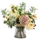 Online Designer Living Room Mixed Floral Arrangement in Glass Vase