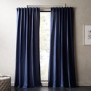 Online Designer Living Room Navy Blue Basketweave II Curtain Panel 48