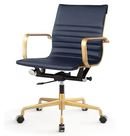 Online Designer Bedroom Dix Office Chair in Gold and Navy Leatherette