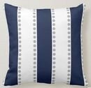 Online Designer Nursery Modern Navy Blue White Gray Polka Dots Stripes | Throw Pillow