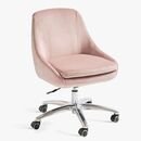 Online Designer Bedroom Lustre Velvet Dusty Blush Mathis Swivel Desk Chair