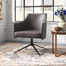Online Designer Business/Office Nesika Faux Leather Swivel Accent Chair