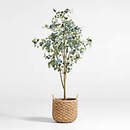 Online Designer Bathroom Faux Silver Dollar Eucalyptus Tree 6'