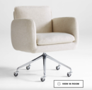 Online Designer Bedroom Jens Plush Ivory Office Chair