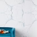 Online Designer Dining Room Chasing Paper Carrara Marble Wallpaper, White
