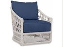 Online Designer Patio Sunset West Dana Wicker Lounge Chair, Sunbrella Spectrum Indigo Fabric
