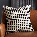 Online Designer Bedroom ESTELA ORGANIC COTTON BLACK AND WHITE THROW PILLOW WITH FEATHER-DOWN INSERT 20