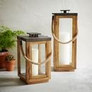 Online Designer Patio Wood + Rope Lanterns - Natural