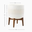Online Designer Combined Living/Dining Mid-Century Turned Wood Leg Planters - Gold