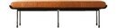 Online Designer Combined Living/Dining JUNEAU LEATHER AND METAL BENCH