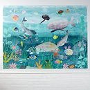 Online Designer Combined Living/Dining Under the Sea Mural Decal