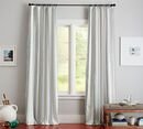 Online Designer Dining Room Riviera Striped Linen/Cotton Rod Pocket Curtain - Charcoal