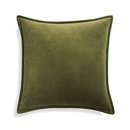 Online Designer Bedroom Brenner Green Velvet Pillow with Down-Alternative Insert 20