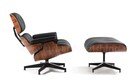 Online Designer Living Room MID-CENTURY PLYWOOD LOUNGE CHAIR AND OTTOMAN - BLACK/PALISANDER