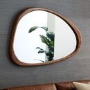 Online Designer Bathroom Mid Century Asymmetrical Wall Mirror, Acorn, UPS