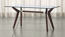 Online Designer Home/Small Office Strut Bourbon Glass Top Table 70