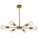 Online Designer Combined Living/Dining MELUCEE Modern Sputnik Chandelier 6 Lights Brass Chandelier