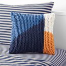 Online Designer Bedroom Colorblock Chunky Knit Pillow