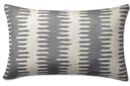 Online Designer Living Room Paloma Ikat Lumbar Jacquard Pillow Cover, Gra