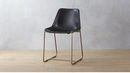 Online Designer Dining Room roadhouse black leather chair