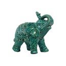 Online Designer Combined Living/Dining Ceramic Trumpeting Standing Elephant Gloss White Figurine