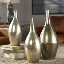 Online Designer Combined Living/Dining Antique Silver Vases
