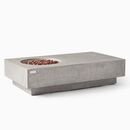 Online Designer Patio Rectangle Pedestal Fire Pit Table, Gray