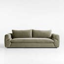 Online Designer Combined Living/Dining Cambria Green Velvet Sofa 96