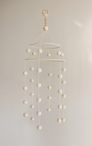 Online Designer Nursery Little Dreamer Custom Felt Wool Ball Mobile - Tiered Double Hoop, Choose colour, made to order, modern, minimalist, simple, neutral