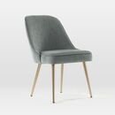 Online Designer Combined Living/Dining Mid-Century Upholstered Dining Chair - Metal Legs