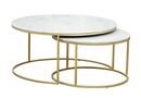 Online Designer Combined Living/Dining White Marble Coffee Table