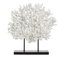 Online Designer Combined Living/Dining Faux Coral on Black Stand, White, Medium