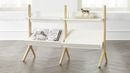 Online Designer Nursery Danish White and Natural Wide Bookcase