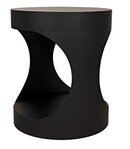 Online Designer Home/Small Office Eclipse Round Side Table, Black Steel