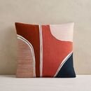 Online Designer Living Room Crewel Outlined Shapes Pillow Cover