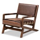 Online Designer Combined Living/Dining Giovanny Faux Leather Upholstered Wood Lounge Chair