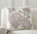 Online Designer Combined Living/Dining CORAL APPLIQUE PILLOW COVER