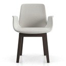 Online Designer Combined Living/Dining Modloft Mercer Modern Silver Upholstered Ash Wood Dining Arm Chair