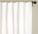 Online Designer Bedroom Emery Linen/Cotton Pole-Pocket Blackout Curtain - white
